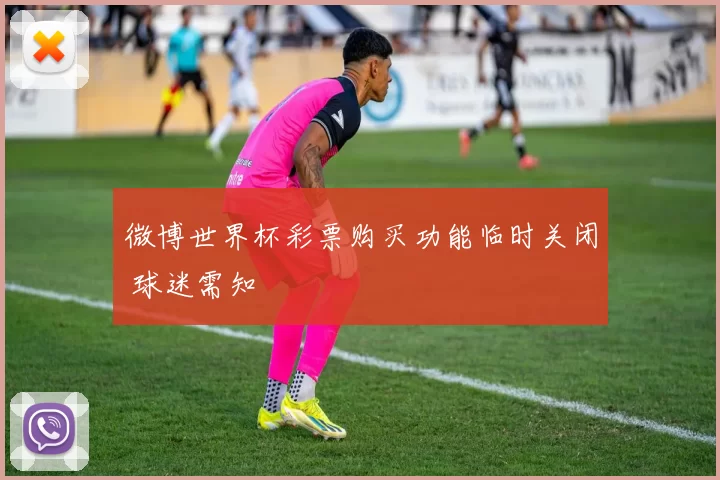 微博世界杯彩票购买功能临时关闭 球迷需知